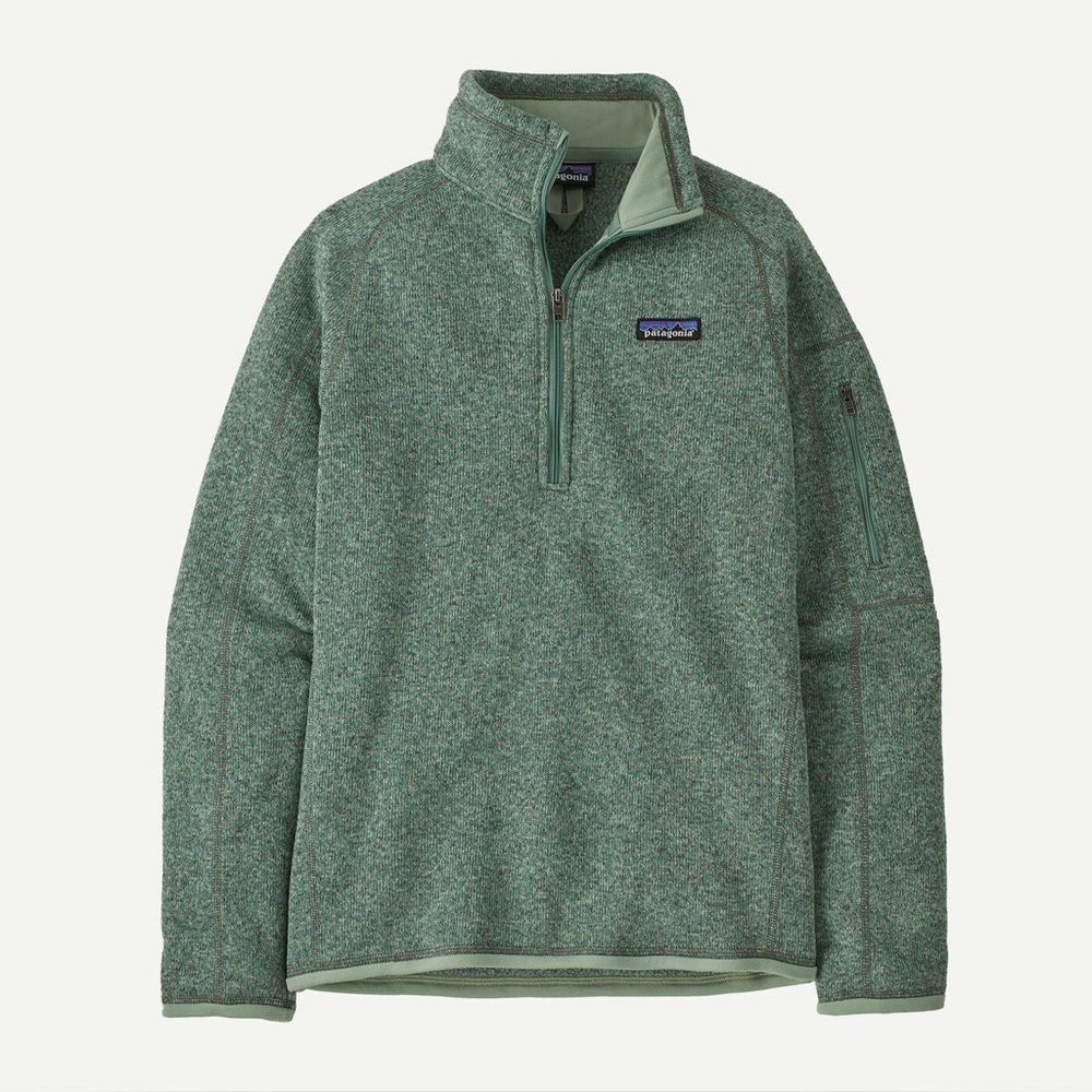 Patagonia Women’s Better Sweater 1/4 Zip Size Medium Elwood Green Like New